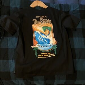 Rip Curl Black T-Shirt with Vibrant Surf Graphic